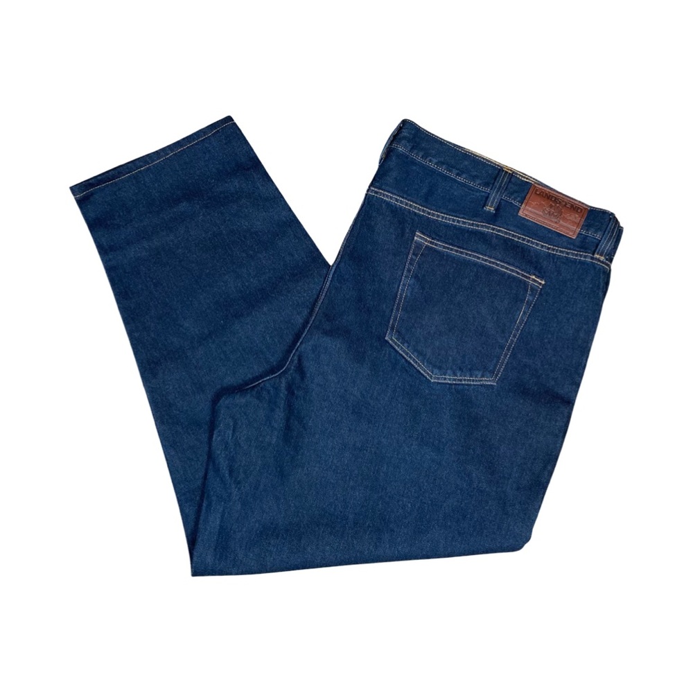 Lands End Square Rigger Mens Traditional Fit Jeans Size 52T x 30 Blue NWT